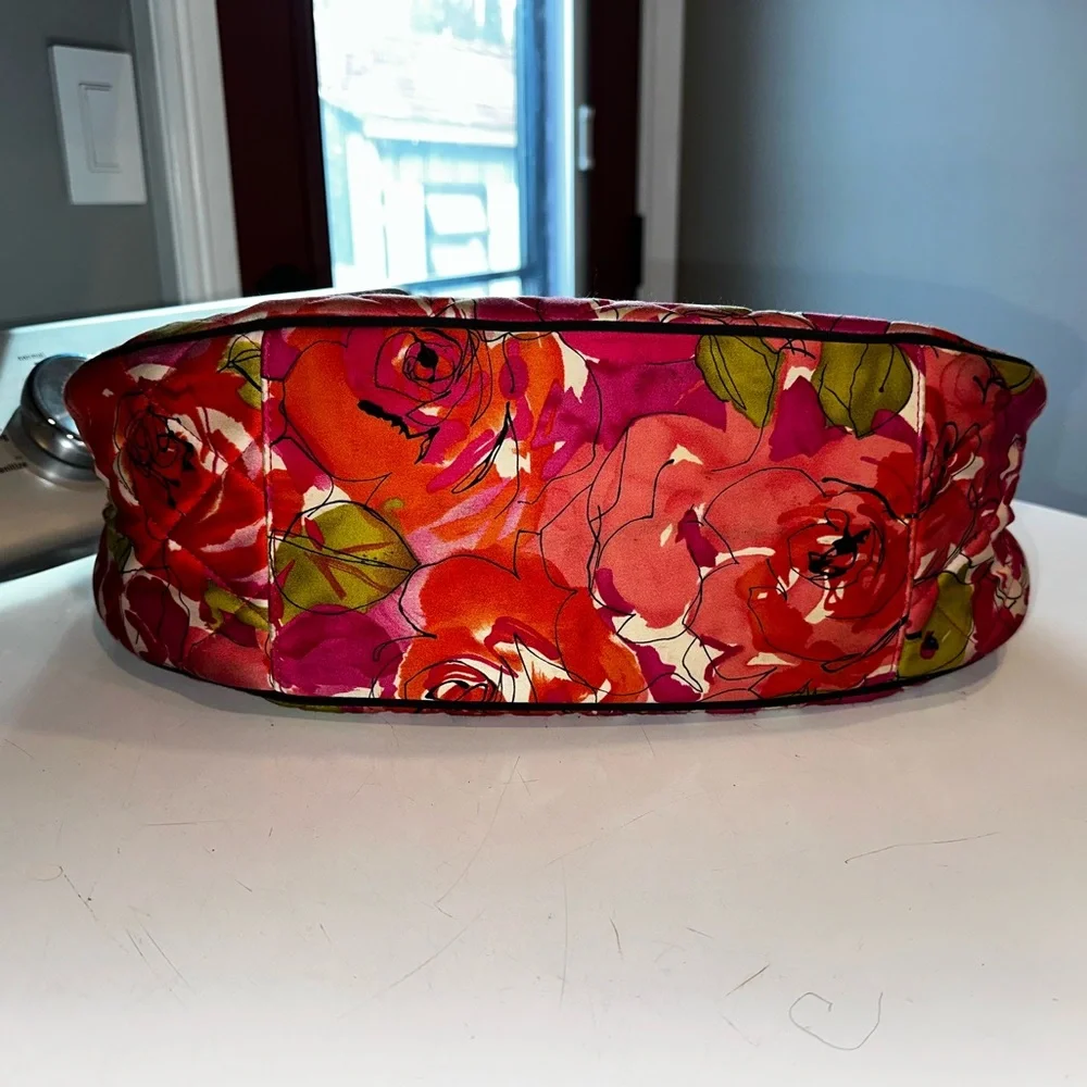 Vera Bradley Vivian “Vintage Rose” Watercolor Sateen Handbag